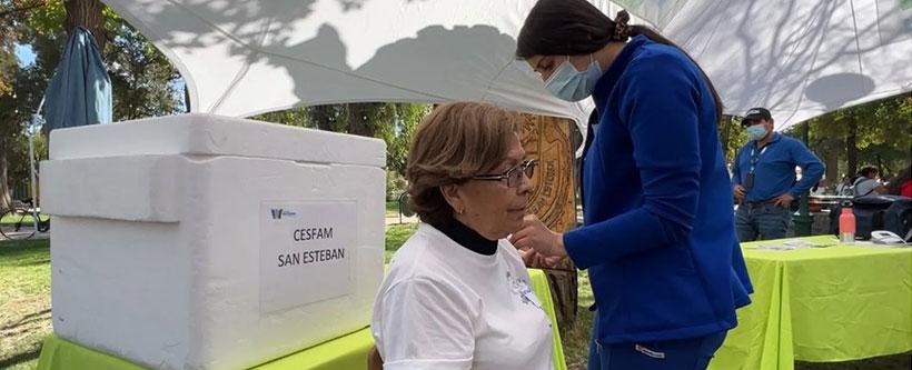 San Esteban: potencian vacunación contra la influenza y Covid-19 con operativos en terreno