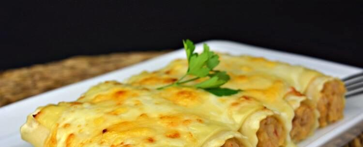 Canelones de carne gratinados con bechamel 1 receta sabrosa