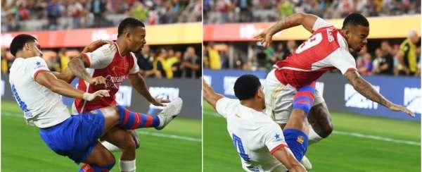 Si lo agarra de lleno, lo sacan en camilla: Araújo y la patada a Gabriel Jesus