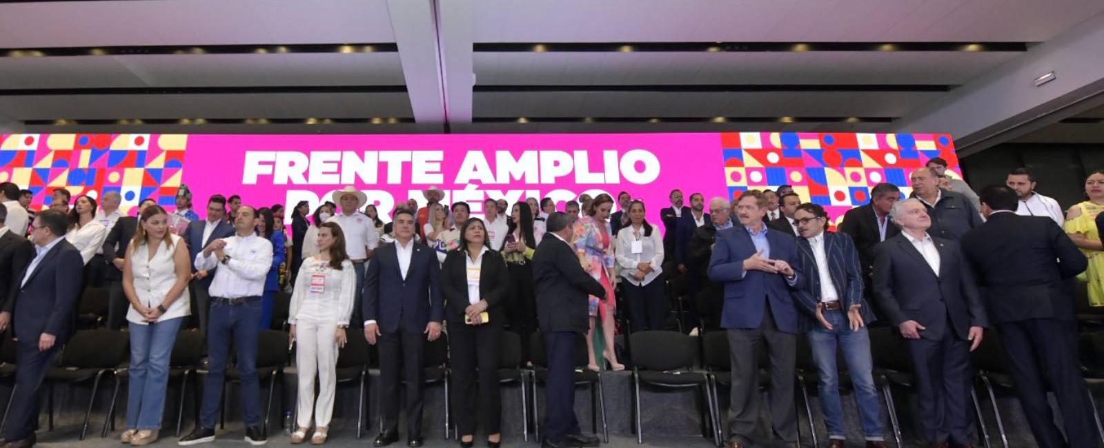 Se vuelven a cambiar el nombre: 'Va por México'; ahora se llama: 'Frente Amplio por México'; tendrán candidato el 3 de septiembre