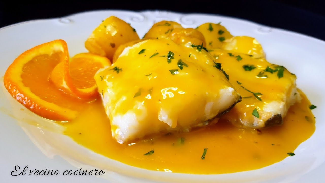 BACALAO a la naranja, receta de pescado fácil y rápida