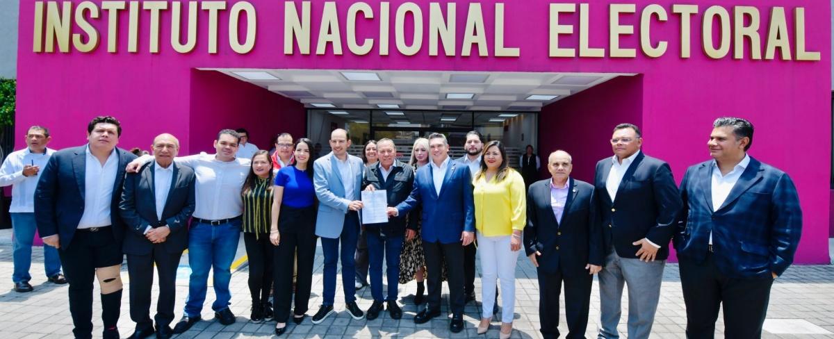PAN, PRI y PRD formalizan ante el INE el registro del Frente Amplio
