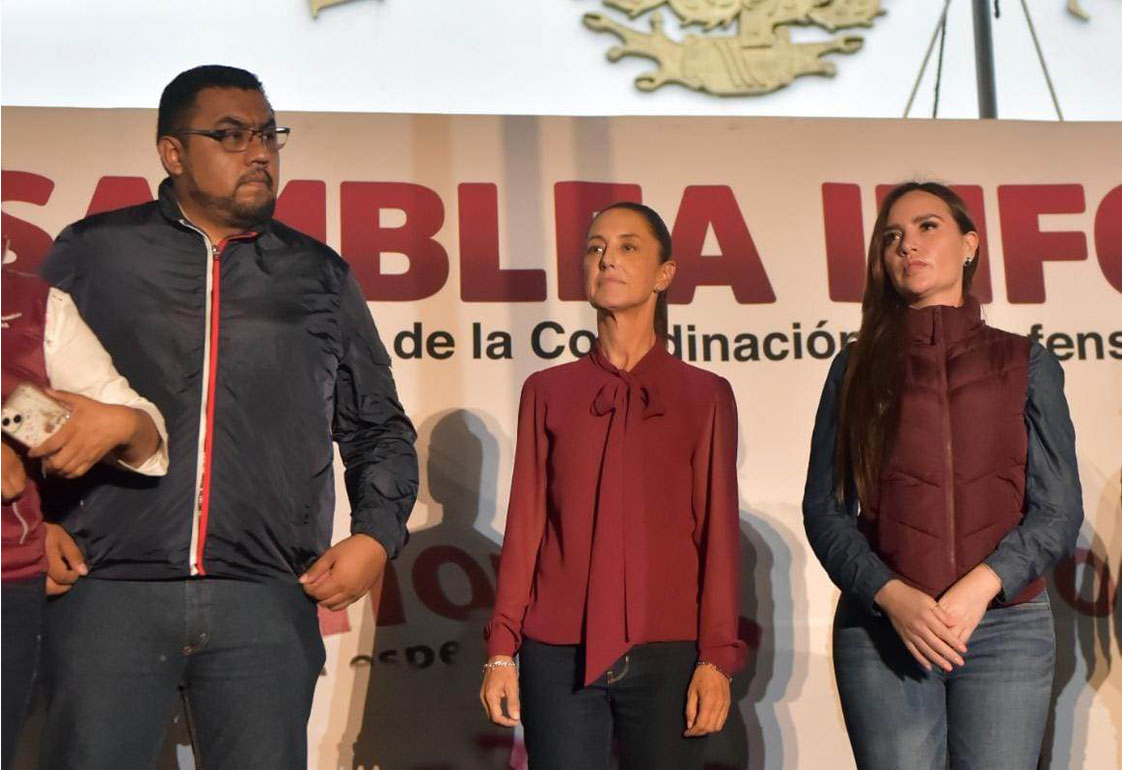 Esmeralda Vallejo y Ernesto Santillán reciben a Claudia Sheinbaum con evento de 20 mil personas en Ecatepec