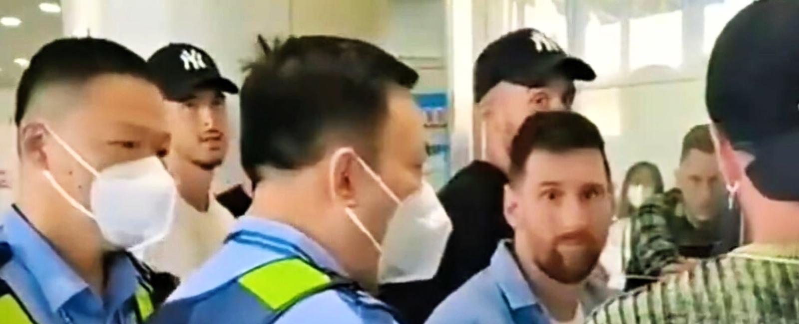 Filtran video de Messi detenido por migración en China