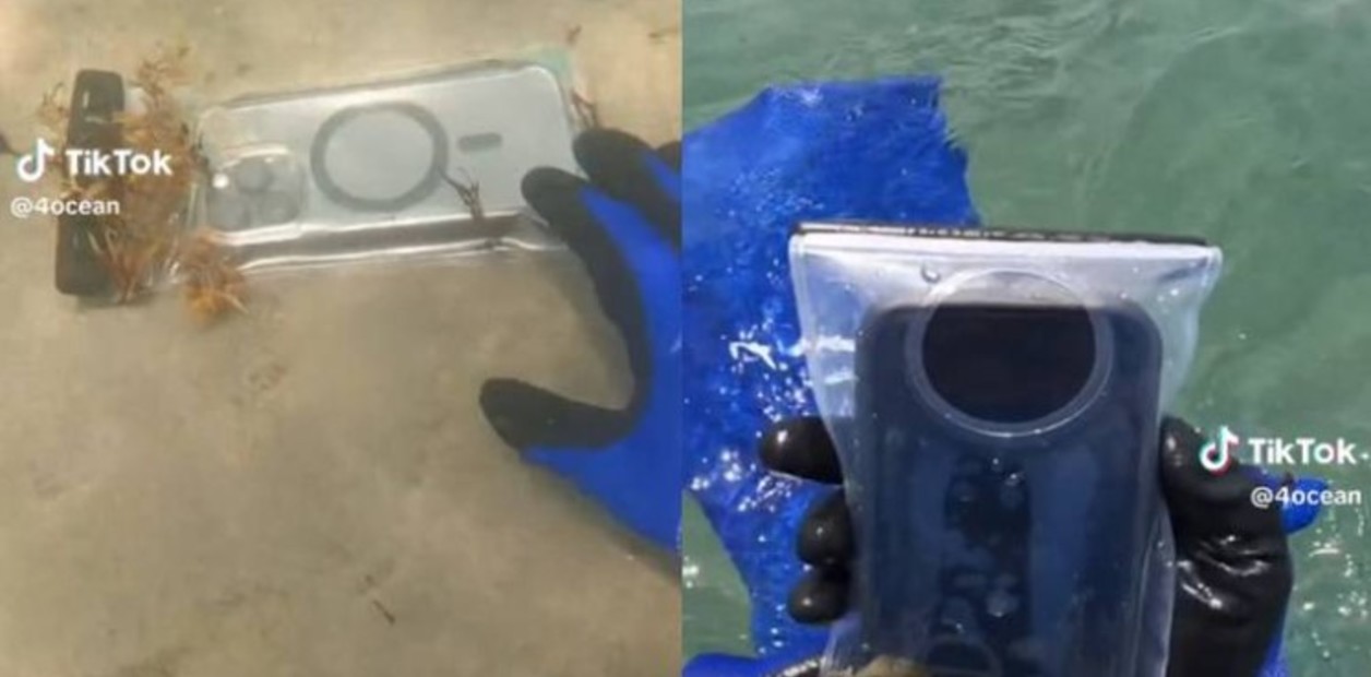 Encontró en el océano un iPhone en funcionamiento y logró llamar a su propietario