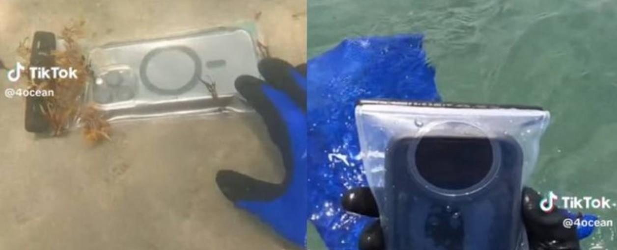 Encontró en el océano un iPhone en funcionamiento y logró llamar a su propietario