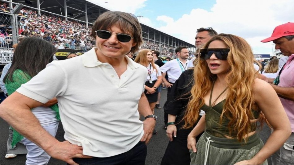 ¿Nuevo romance?: Shakira y Tom Cruise fueron vistos juntos en el GP de Miami