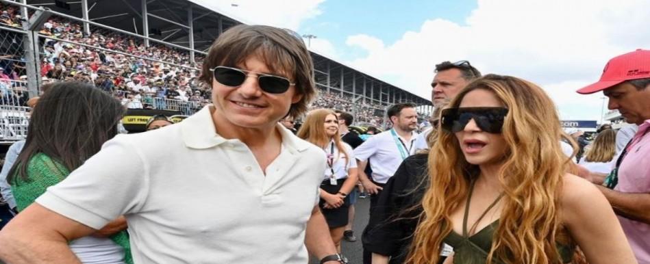 ¿Nuevo romance?: Shakira y Tom Cruise fueron vistos juntos en el GP de Miami