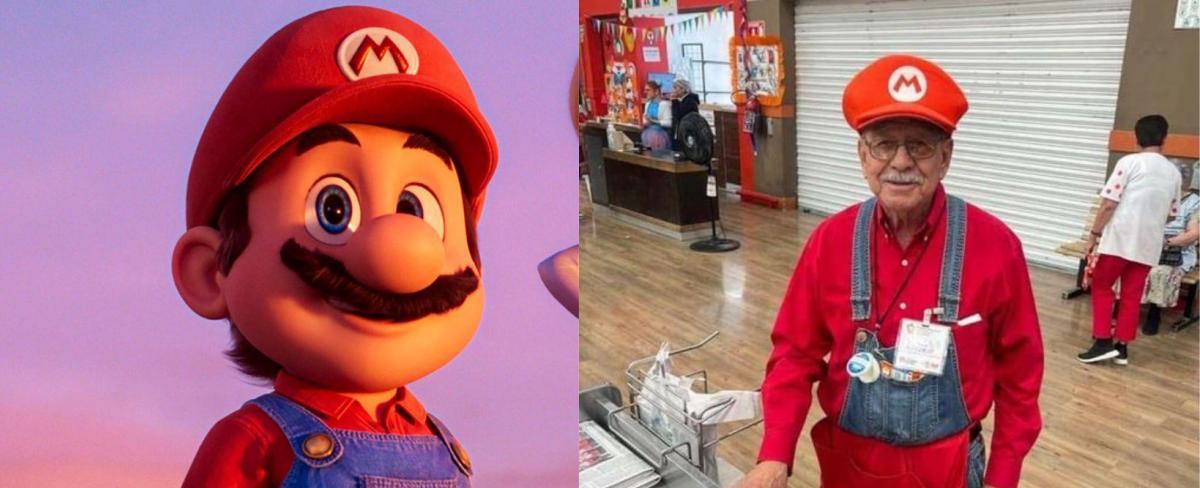 ¡De Mario Bros! Así fue disfrazado a su trabajo un empacador por el Día del Niño