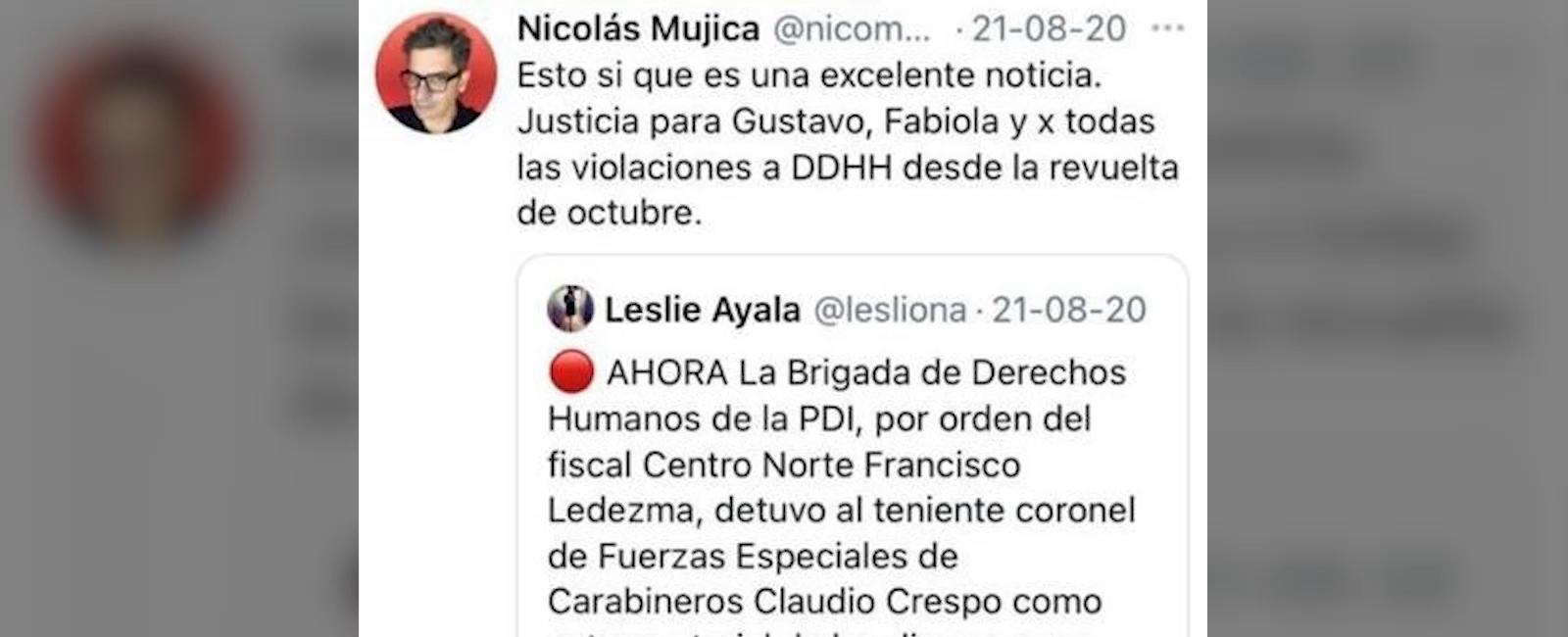 Los tuits octubristas del perito del caso Campillai