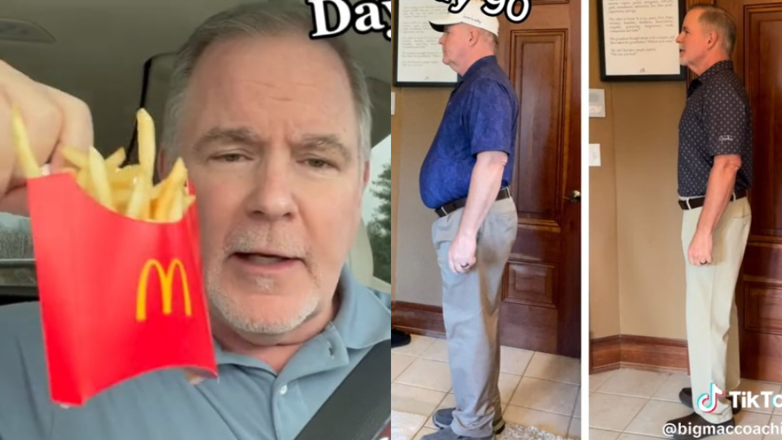 Hombre asegura haber perdido 27 kilos con dieta de sólo McDonald's: "Me siento fantástico"