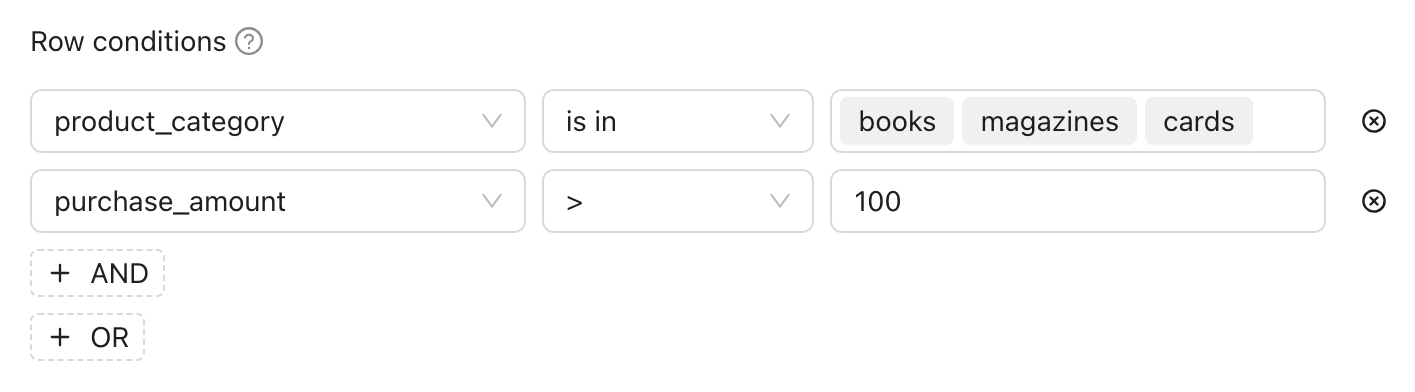 row conditions image