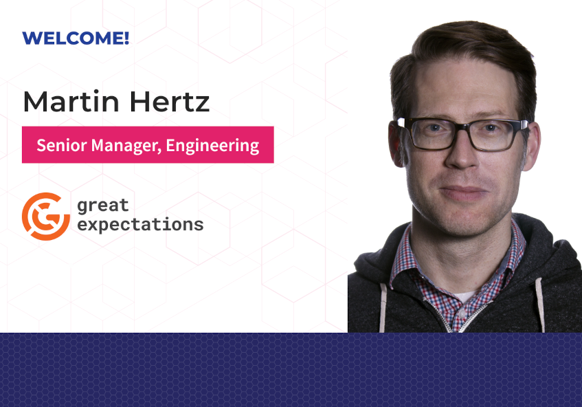 Welcome card with Martin Hertz's headshot, title, and the GX logo