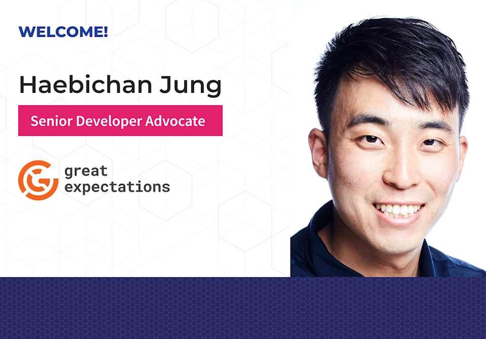 Welcome card with Haebichan Jung's headshot, title, and the GX logo