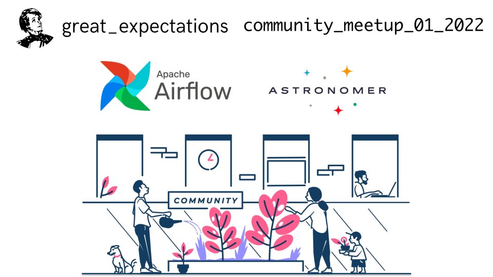 great expectation community event cover with airflow and astronomer