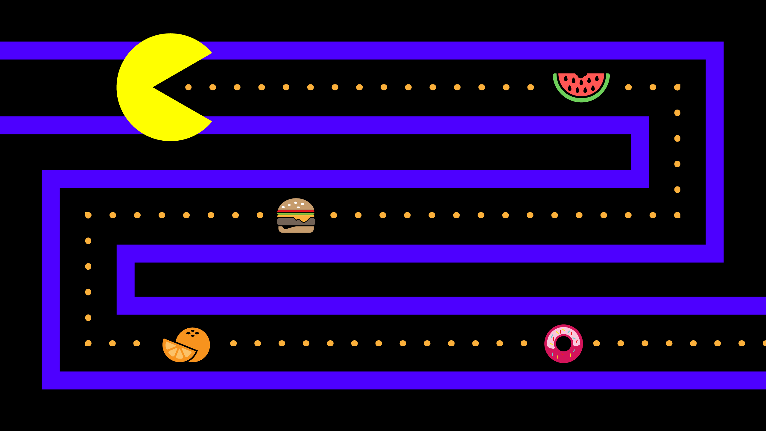 The relationship between data quality and machine learning conveyed with Pac-man and food images