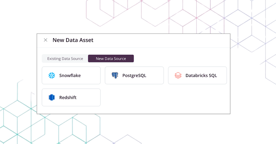 The image shows a new data source (Redshift)