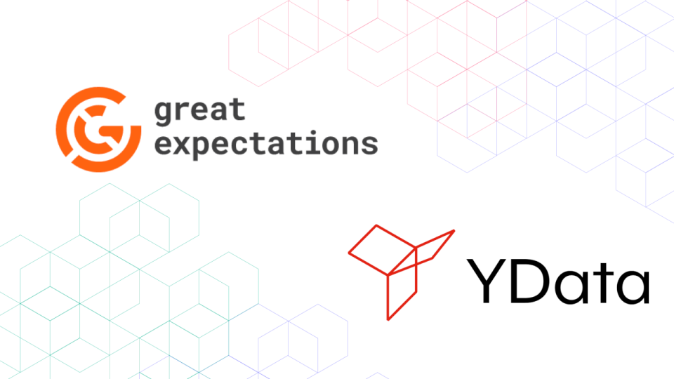 the text "get ML data that meets expectations" in front of blue-toned lines forming a partial circle on a black background