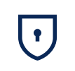 Keyhole lock shield icon