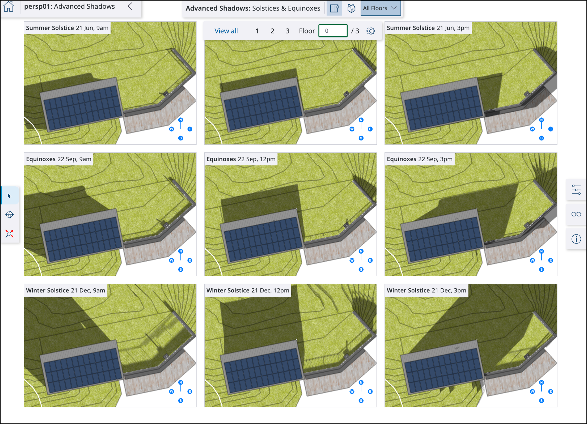Advanced Shadows im Analysis Hub von SketchUp 2026.2