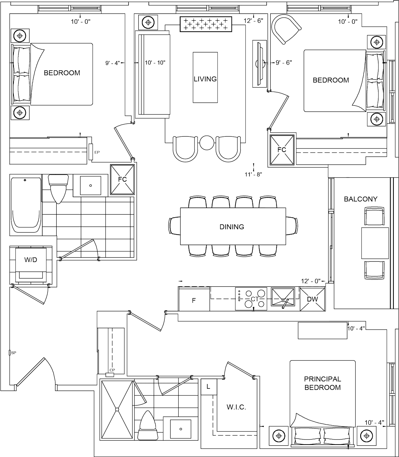 The Dupont Suite 704 Floorplan