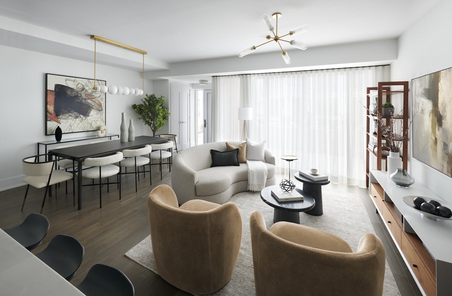 Auberge On The Park Suite 140 Living and Dining Room