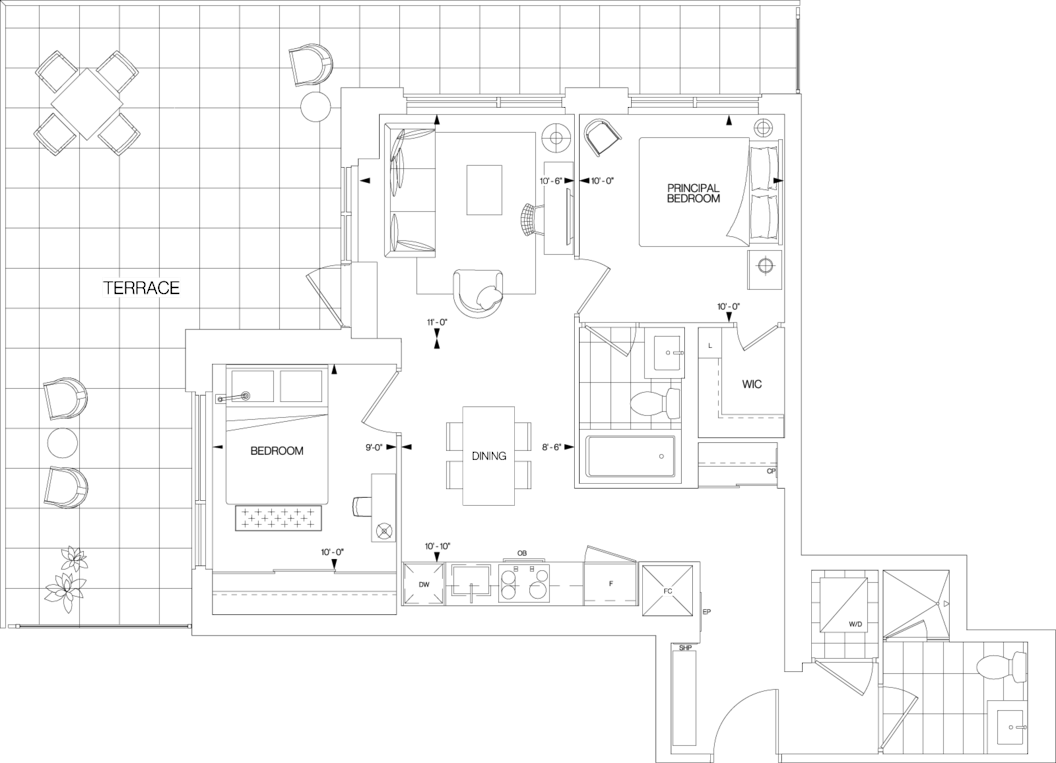 Westerly 2 Suite 306 (2DT) Floorplan