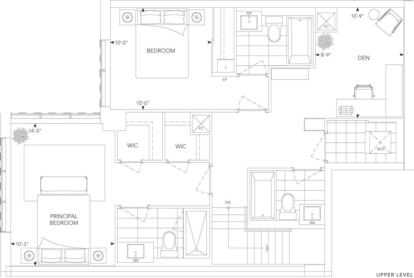 Auberge on the Park Suite 518 Upper Level Floorplan