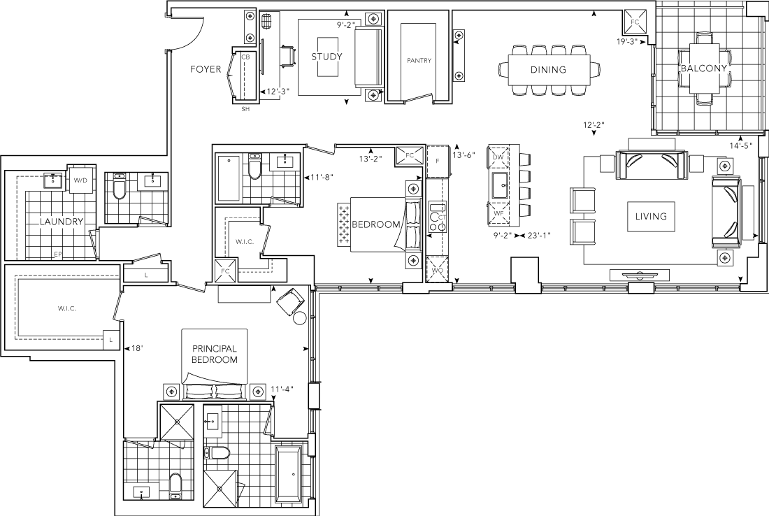 The Well Signature 2Y+S Floorplan