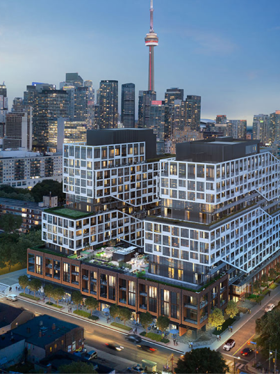 Overview look of The MRKT Condo building