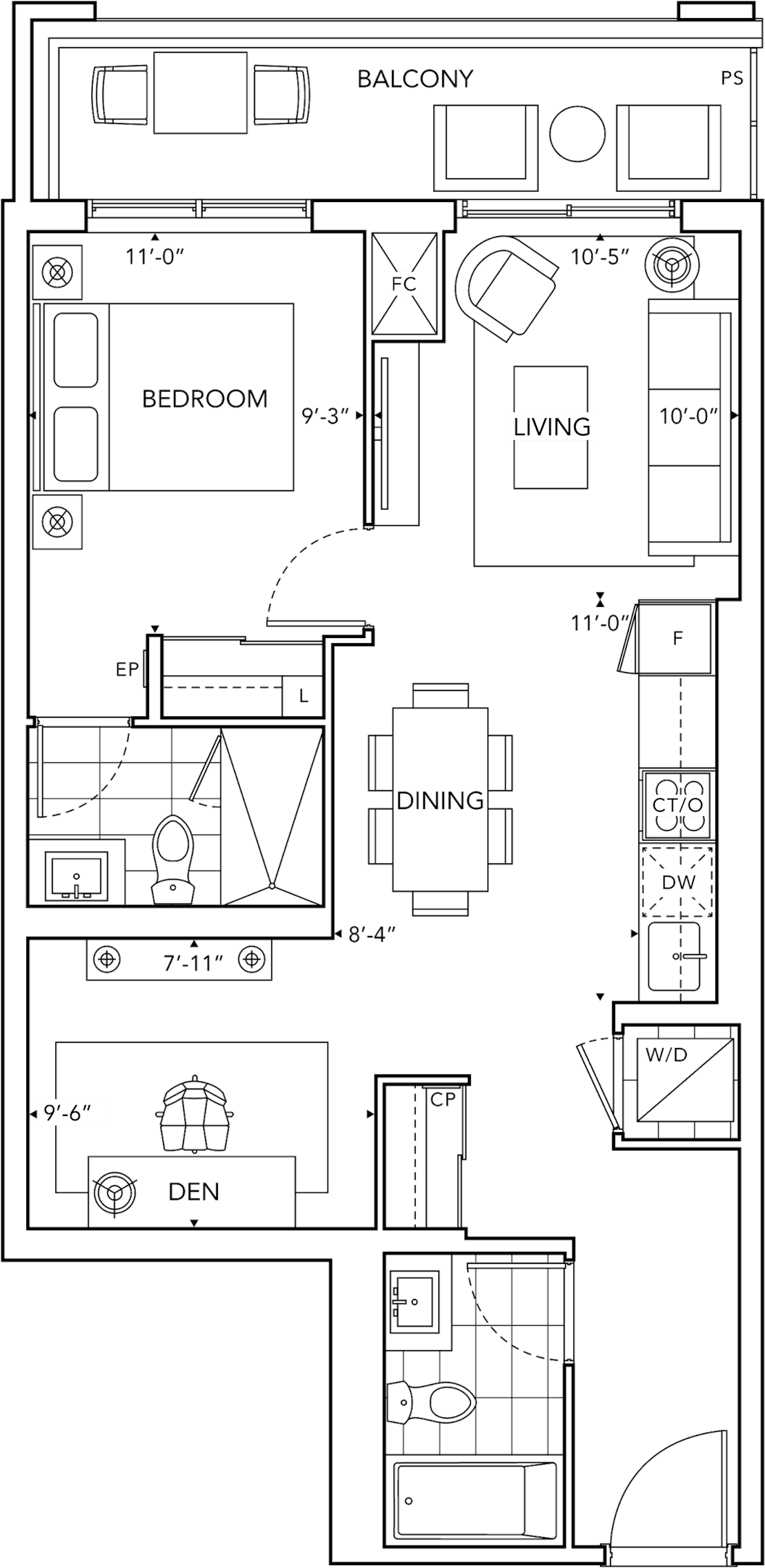 6080 Yonge 1EE+D Floorplan