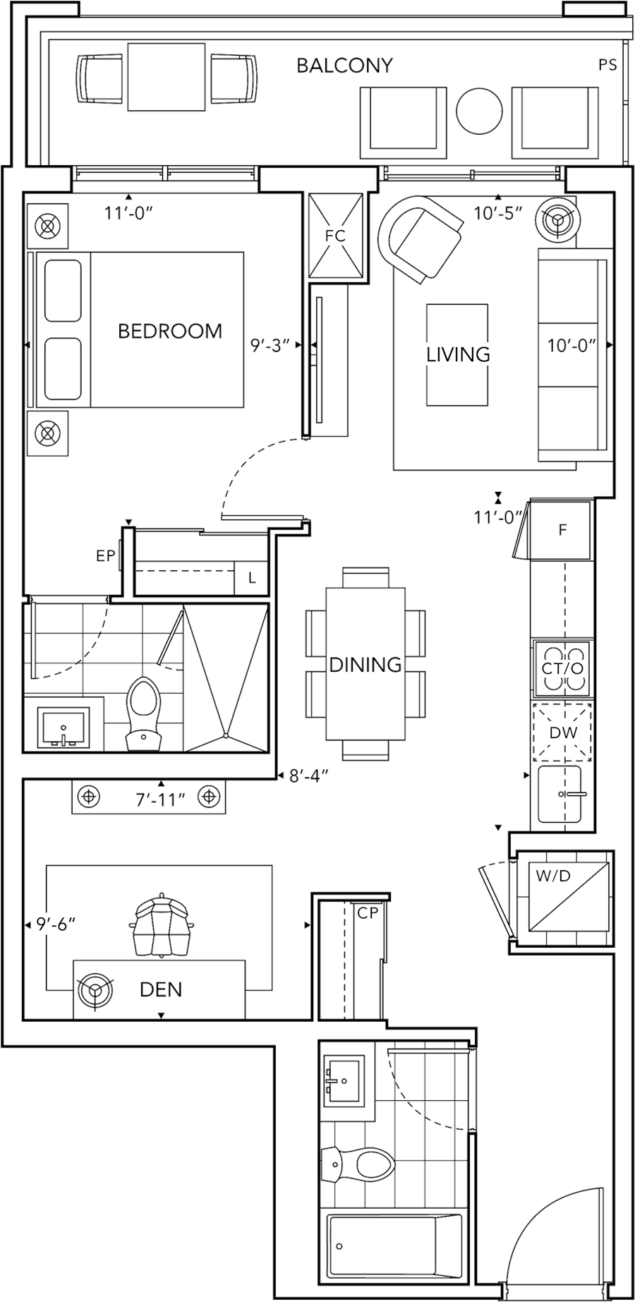 6080 Yonge 1EE+D Floorplan