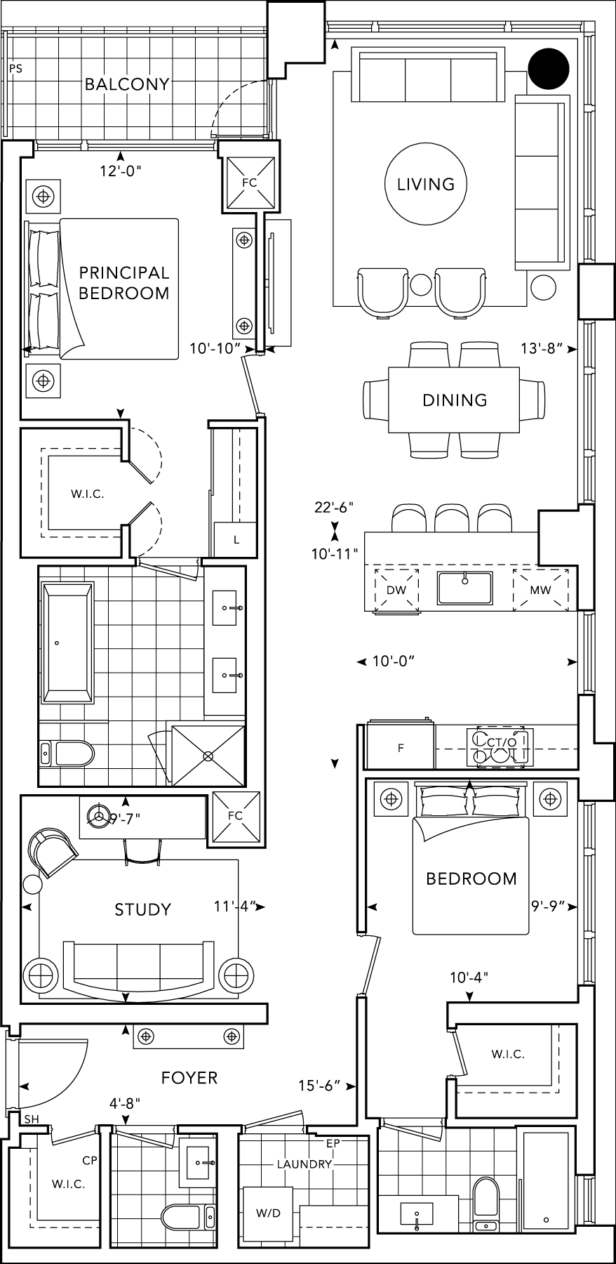 The Well Signature Suite 503 Floorplan