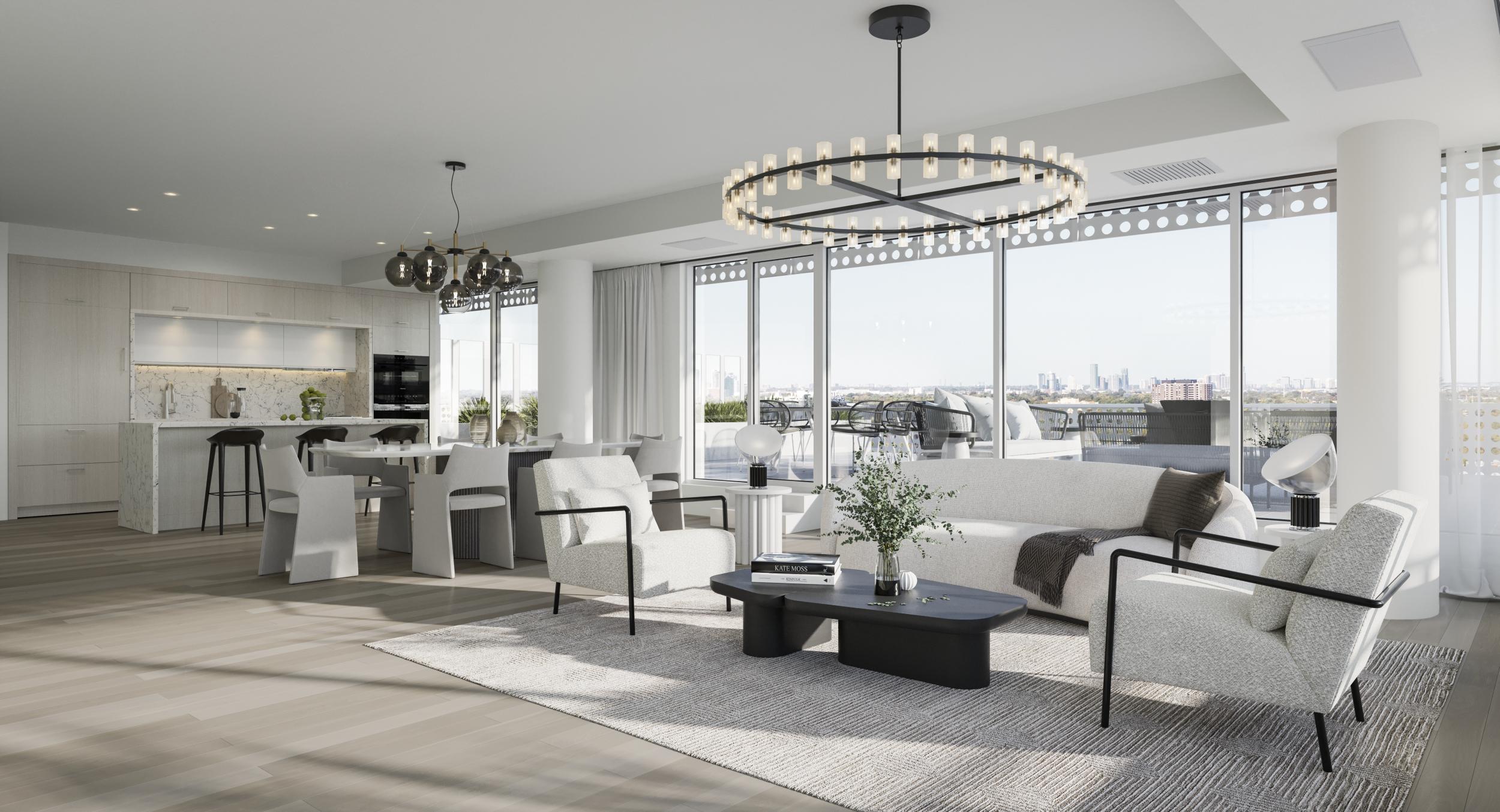 Harbourwalk T2A Kitchen and Living Room
