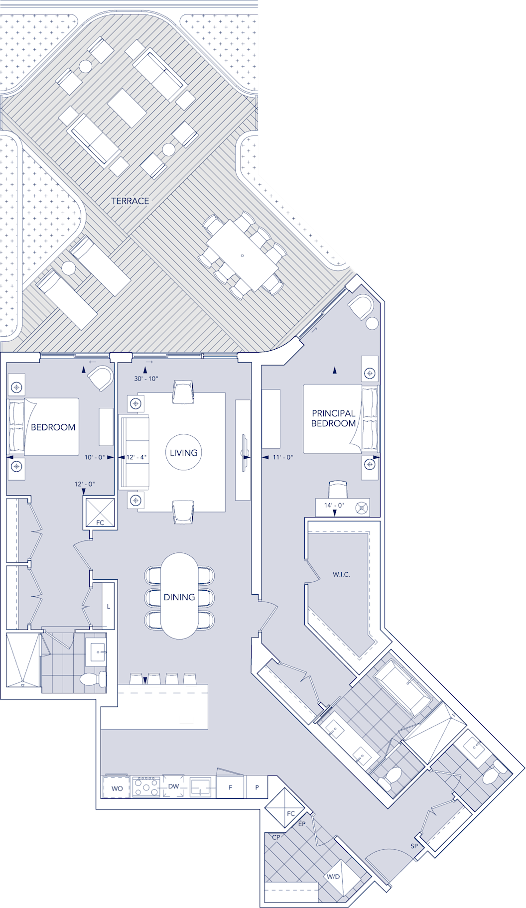 Aqualuna Suite 306 Floorplan