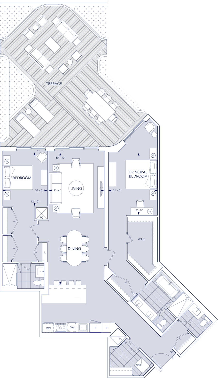 Aqualuna Suite 306 Floorplan