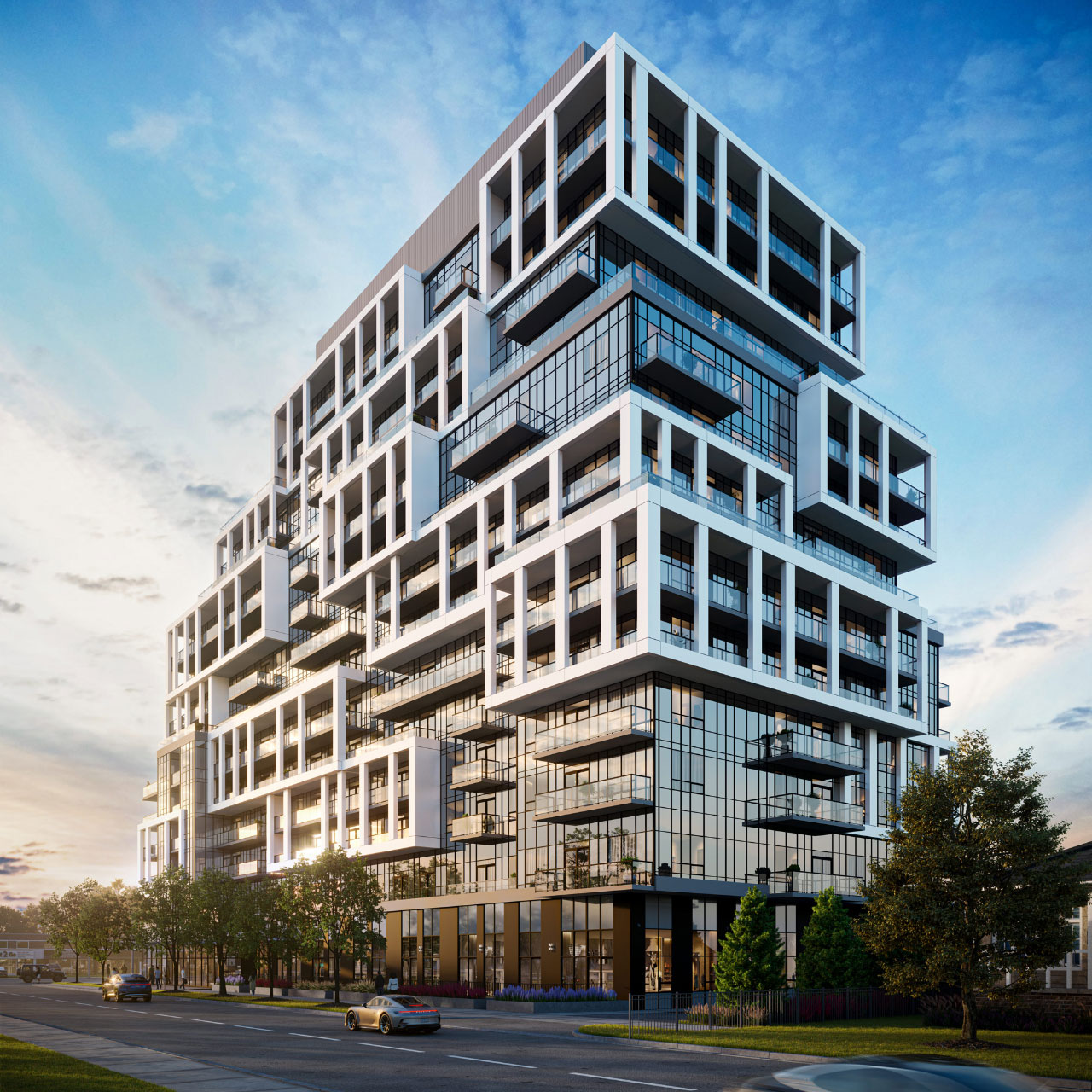 Exterior rendering of 6080 Yonge St Condos coming to North York