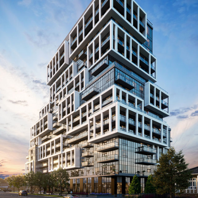 Exterior rendering of 6080 Yonge St Condos coming to North York