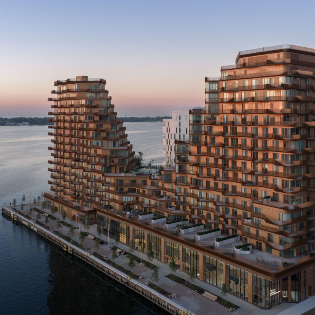 Overview of the Aqualuna Condo Building