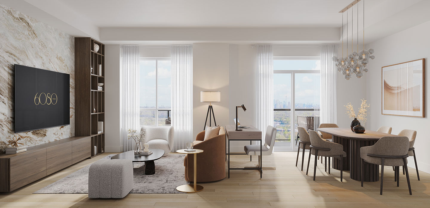 6080 Yonge Suite 2V Living and Dining Room