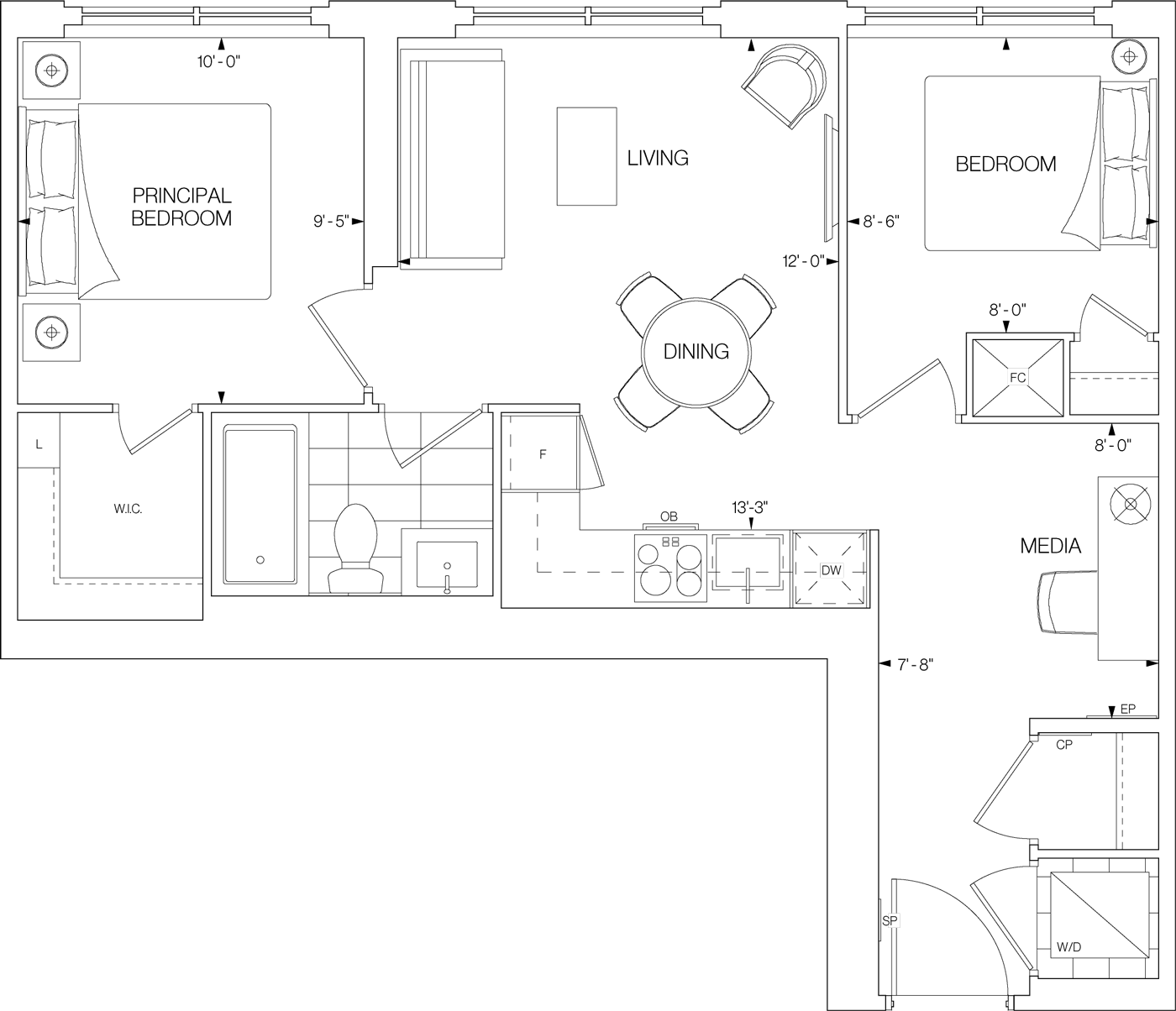 Westerly Suite PH01 Floorplan