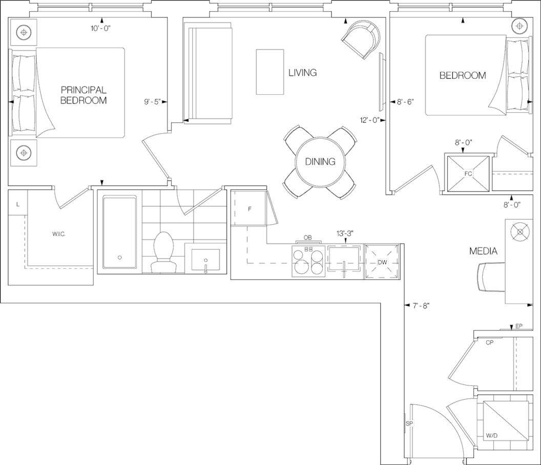 Westerly Suite PH01 Floorplan