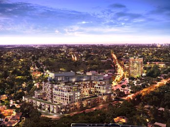 Edenbridge Aerial with Building Rendering