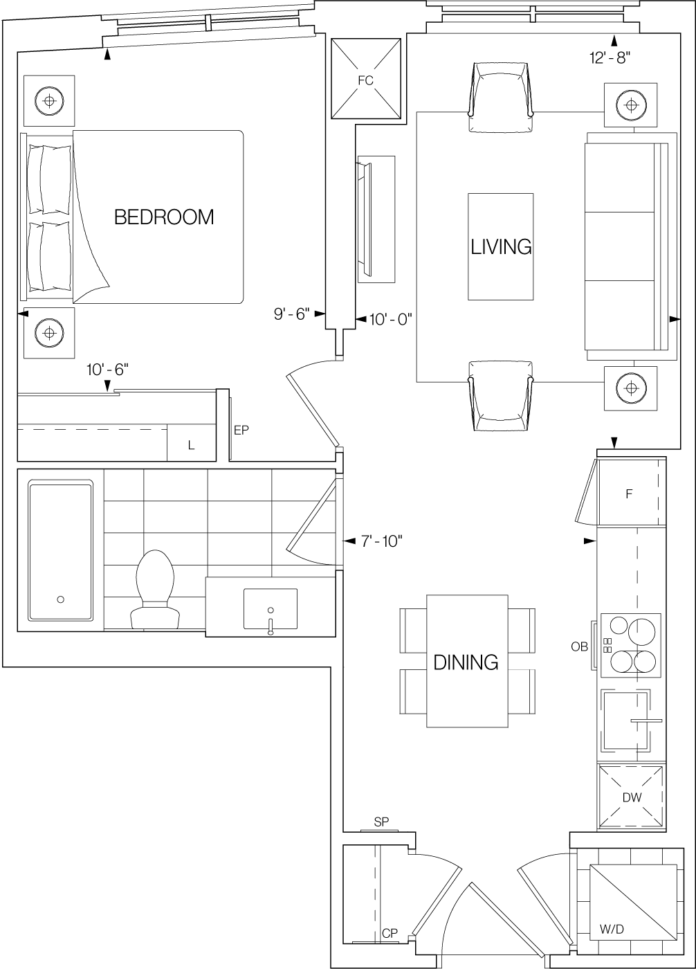 Westerly Suite 1106 Floorplan