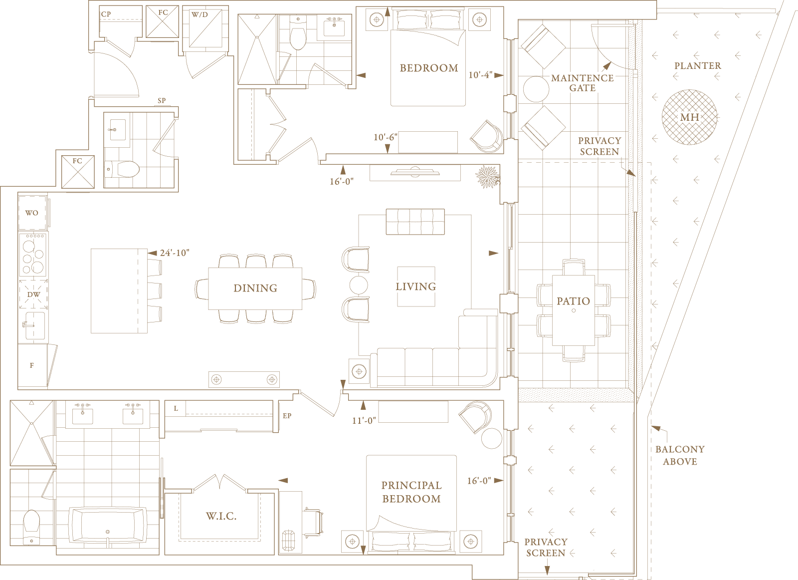 Royal Bayview Suite 106 Floorplan