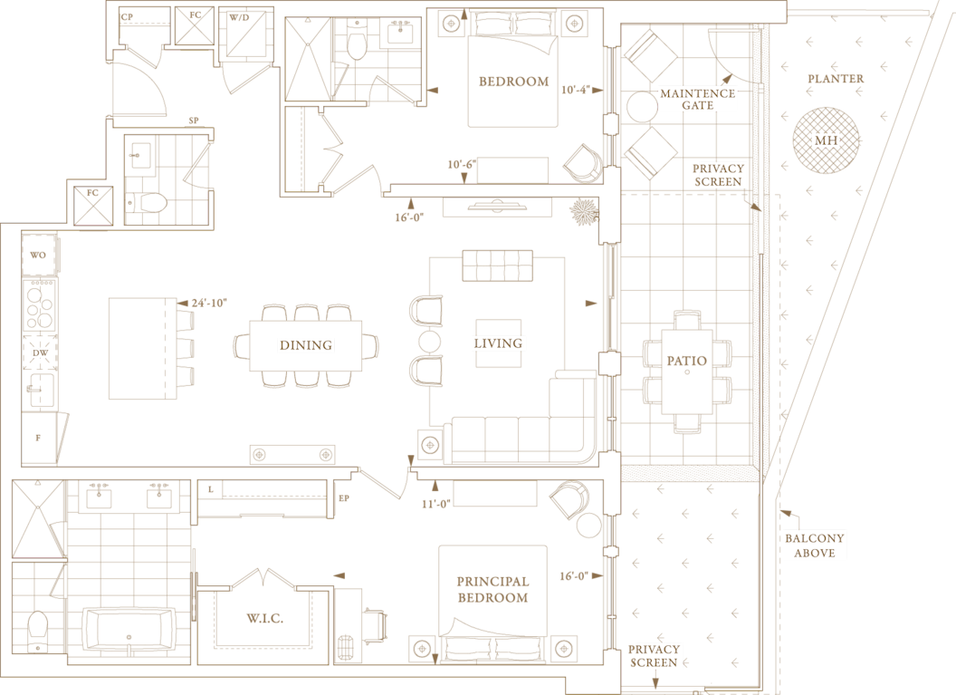 Royal Bayview Suite 106 Floorplan