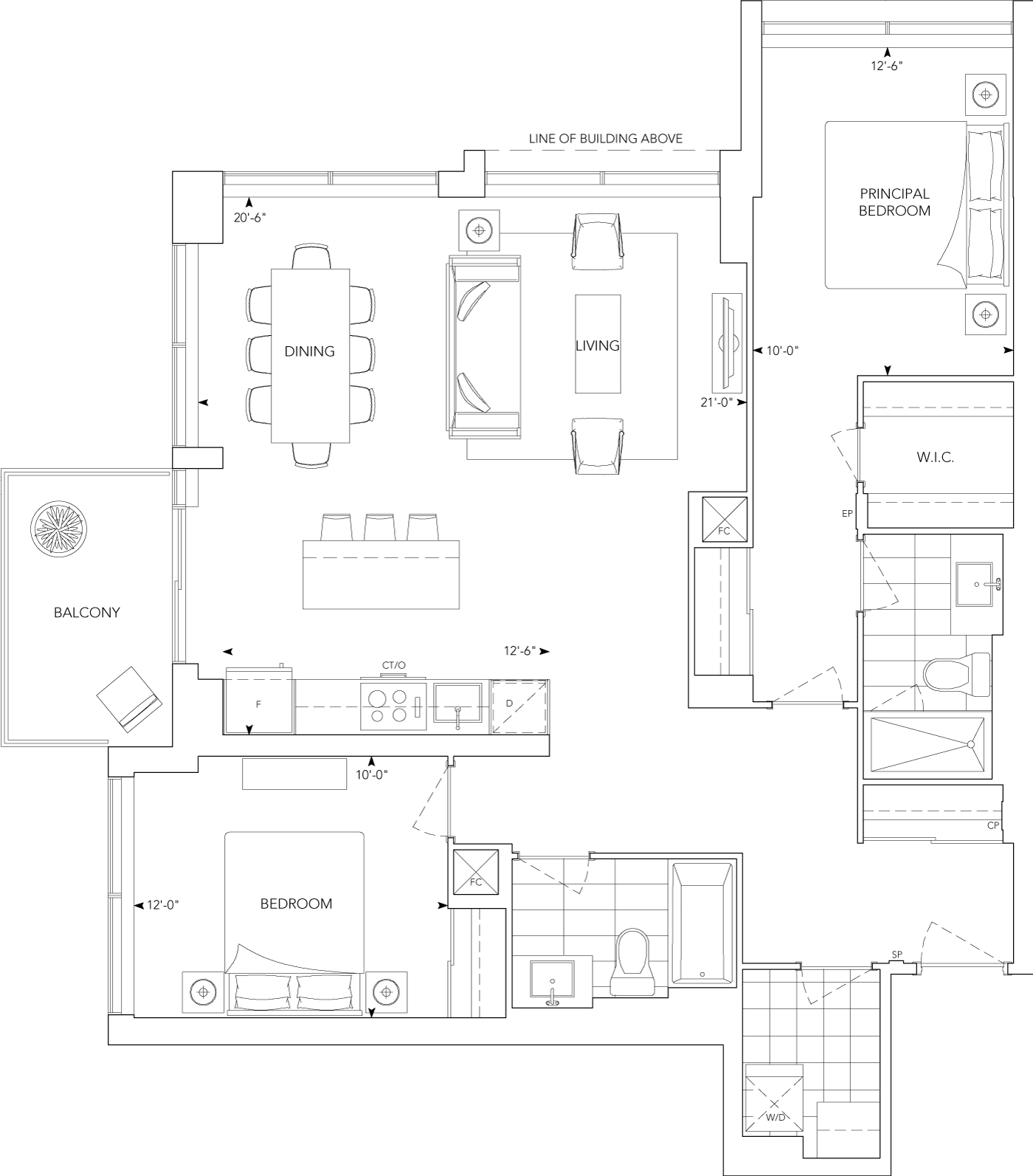 Auberge on the Park Suite 220 Floorplan