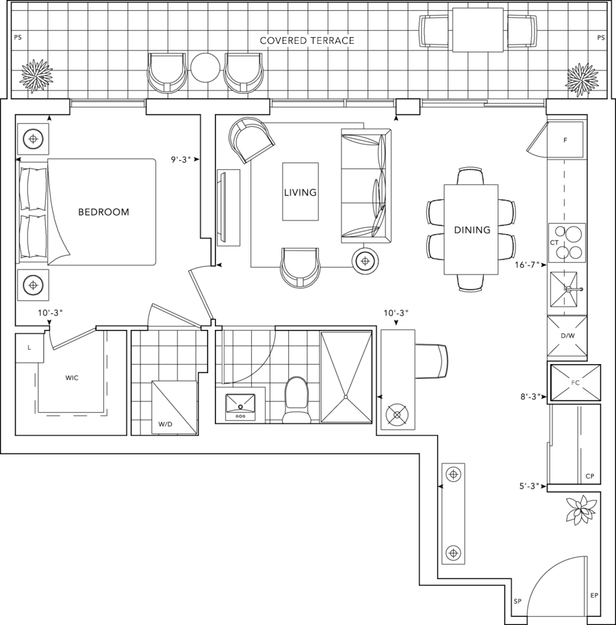 Floorplan for MRKT Suite 801