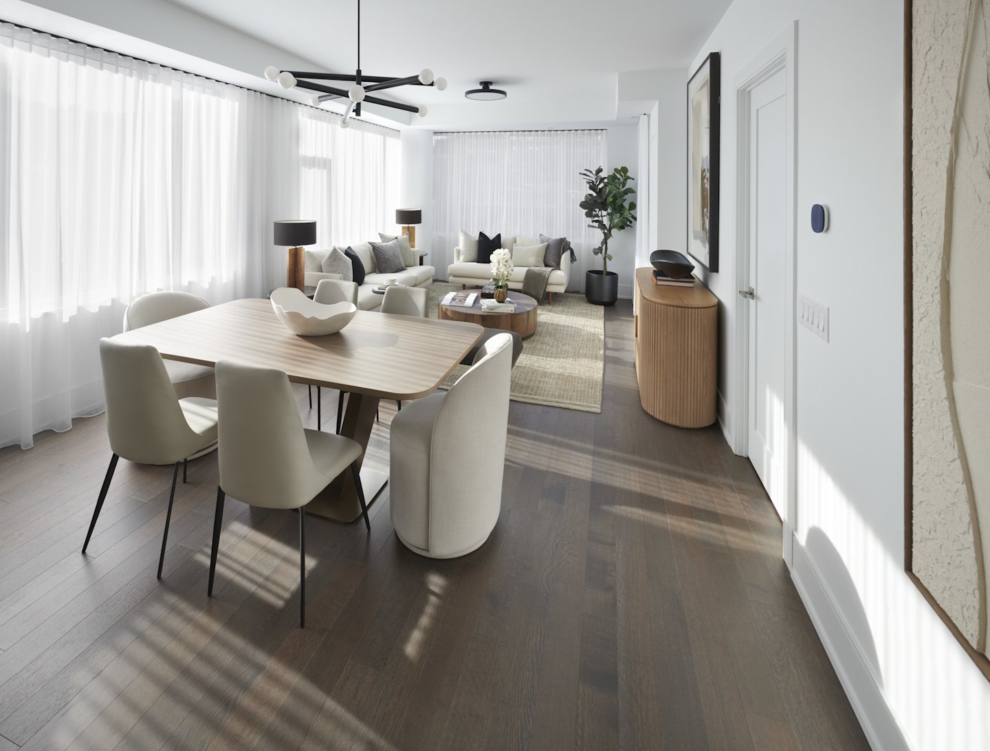The Well Signature Suite 410 Dining and Living Room