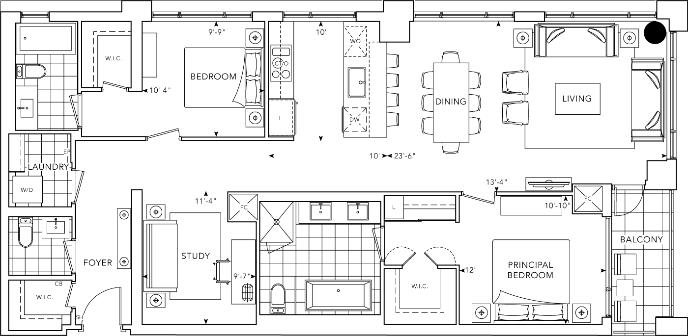 The Well Signature Suite 610 Floorplan